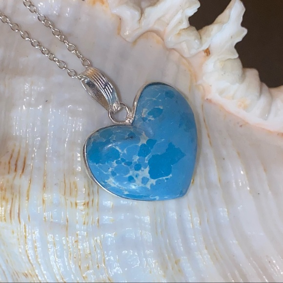 SALE ⭐️ Amazonite heart Pendant - Picture 6 of 7
